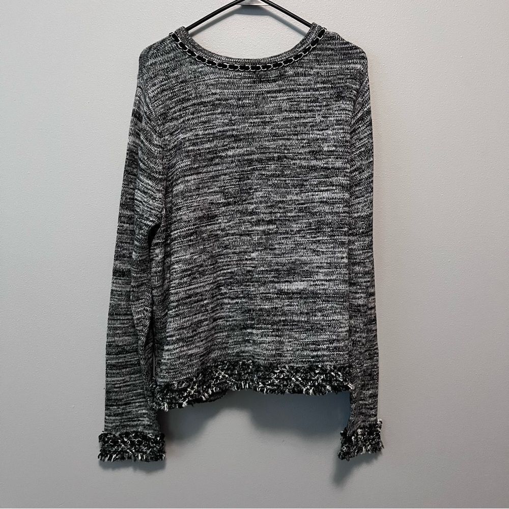 Lane Bryant Gray Cardigan Sweater W/Black Accents Size 18/20 NWT! - Picture 5 of 8